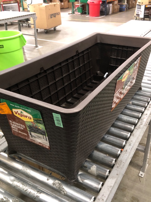 Photo 2 of 44.5 in. W x 15.25 in. H Easy Grow Elevated Resin Garden Bed Large
