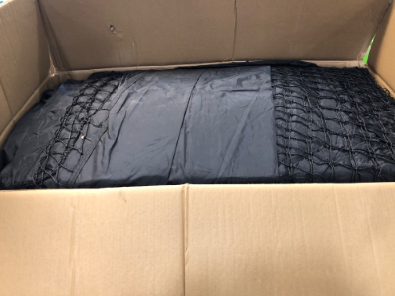 Photo 1 of HAPPY INFLATABLES Black Inflatable Batting Cage Baseball Field with Durable Baseball Netting