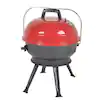 Photo 1 of 14 in. Portable Charcoal Grill in Red
