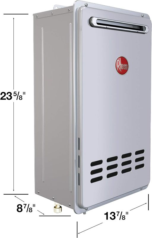 Photo 6 of (READ FULL POST) Rheem RTG-84XLN-1 Mid-Efficiency 8.4GPM Outdoor Natural Gas Tankless Water Heater, Gray
