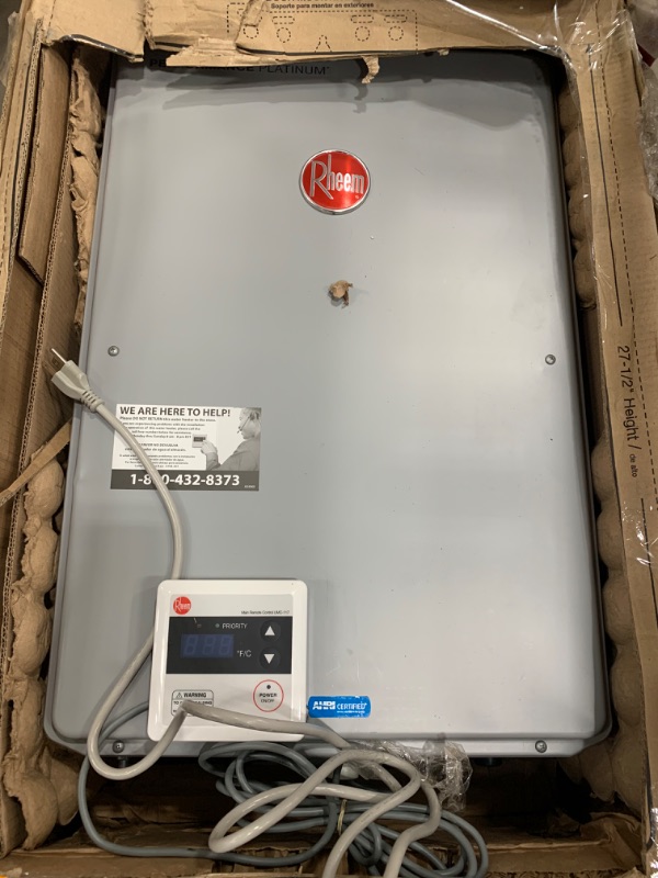 Photo 2 of Pre used item was previously installed ** Rheem Performance Platinum 9.5 GPM Natural Gas High Efficiency Indoor Tankless Water Heater