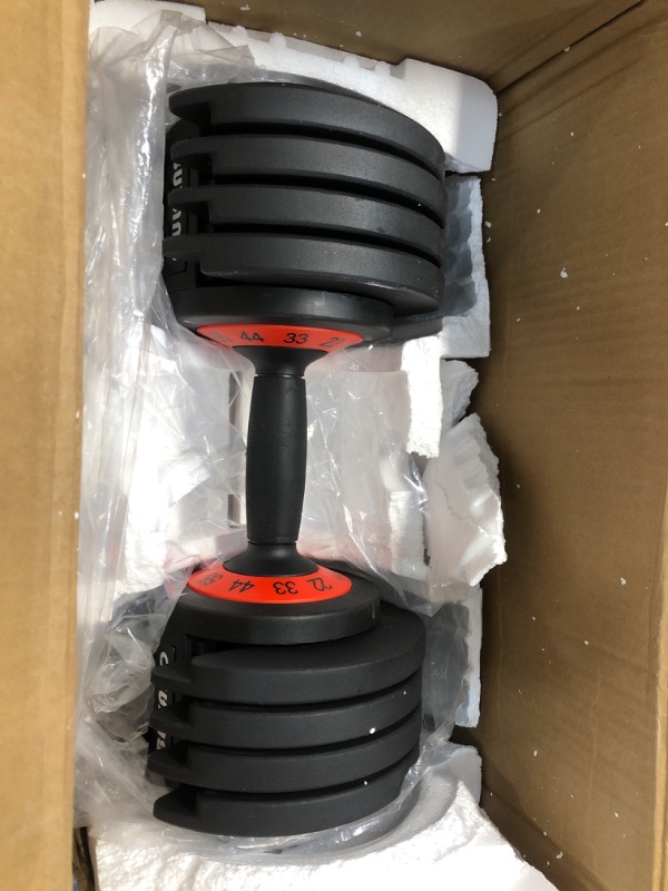 Photo 2 of Adjustable Dumbbell 55LB Single Dumbbell 5 Weight Options Dumbbell Anti-Slip Metal Handle, Satisfying Multi-Stage Fitness Experience