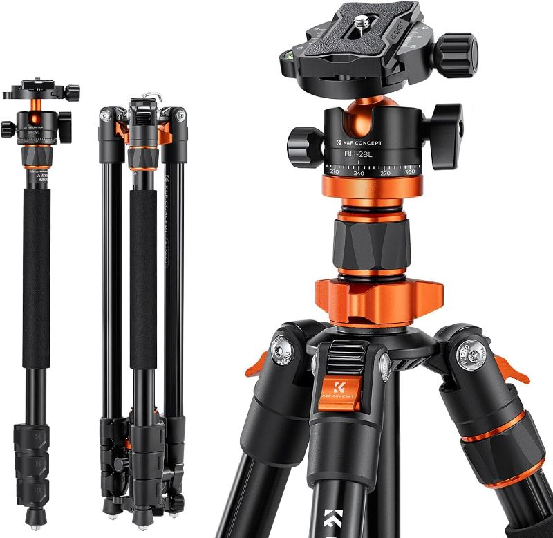 Photo 1 of NEEWER 79"/200cm Video Tripod, Heavy Duty Aluminum Alloy Camera Tripod Stand with 360° Fluid Drag Head, QR Plate Compatible with Canon Nikon Sony and Other DSLR Camera Camcorder, Load Up to 17.6lb/8kg