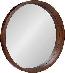 Photo 1 of 1pc-round mirror walnut 600mm