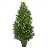 Photo 1 of 4 ft. Indoor/Outdoor Bay Leaf Artificial Topiary Tree
