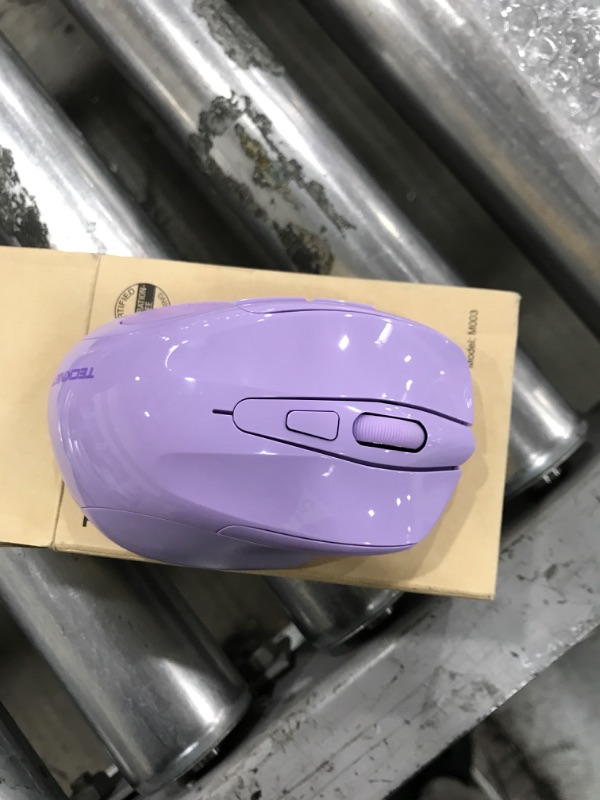 Photo 1 of TECKNET Wireless Mouse, 2.4G Ergonomic Optical Mouse, Computer Mouse for Laptop, PC, Computer, Chromebook, Notebook, 6 Buttons, 24 Months Battery Life, 2600 DPI, 5 Adjustment Levels Lavender