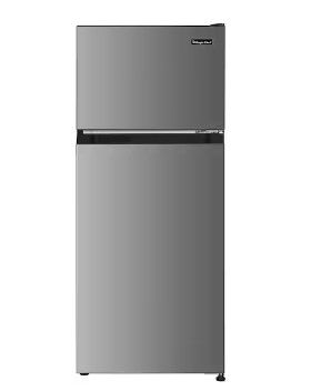 Photo 1 of 18.5 in. W, 4.5 cu. ft. 2-Door Mini Refrigerator, with Freezer in Platinum Steel
