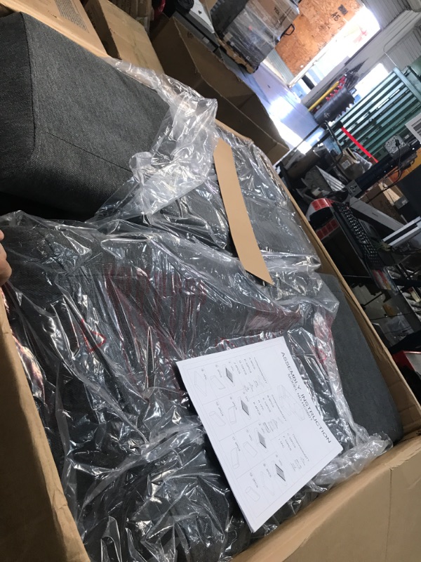 Photo 1 of Free Combination Convertible Modular Sectional Sofa with Movable Ottoman, Down Filled L Shaped Corner Couch, 4 Seat Oversized Reversible Sofa&Couches for Living Room, Dark Grey 99"