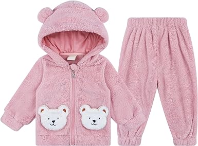 Photo 1 of Baby Clothes Girl Toddler Snow Suit Fleece Winter Coat Jacket Boy Outfits 0-1-2T pink