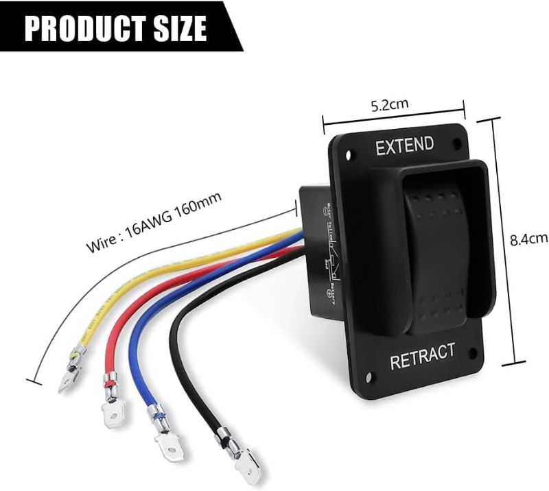 Photo 1 of NAJING 387874 RV Power Stabilizer Switch with Harness Compatible with Lippert Trailer Components 12V Extend Retract for RV Stabilizer Jacks 2Pcs