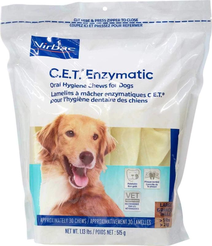 Photo 1 of 
C.E.T. Enzymatic Oral Hygiene Chews for Large Dogs (51+ Pounds) - 90 (chews) by Virbac