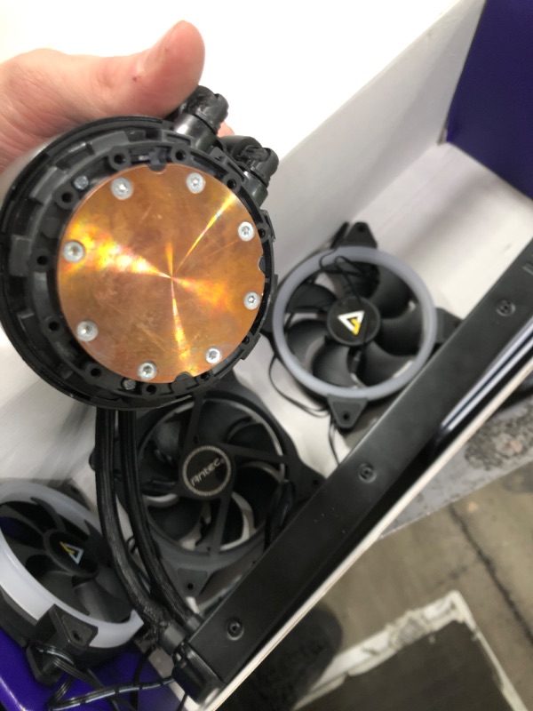 Photo 4 of NZXT Kraken Elite RGB 360 - RL-KR36E-B1 - 360mm AIO CPU Liquid Cooler - Customizable 2.36" LCD Display for GIFS, Images, Performance Metrics - High-Performance Pump - 3 x F120 RGB Core Fans - Black