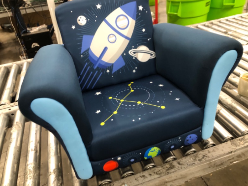 Photo 2 of Delta Children Space Adventures Kids Upholstered Chair, Blue