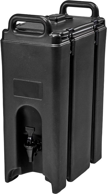 Photo 1 of Cambro (500LCD110) 4-3/4 gal Beverage Carrier - Camtainer®, Black