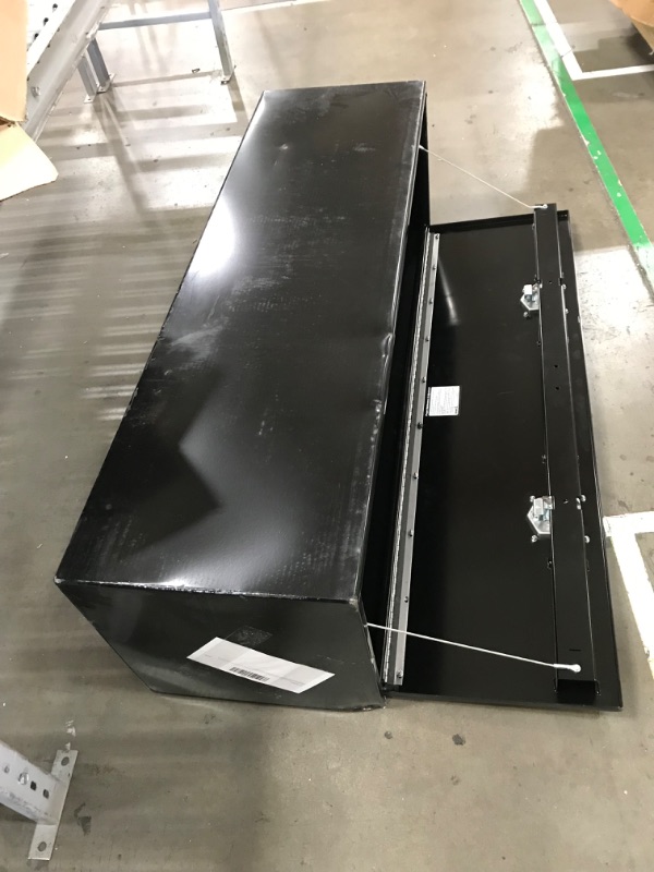 Photo 2 of **SEE NOTES**Buyers Products 1702315 Black Steel Underbody Truck Box With Lockable T-Handle Latch, 18 x 18 x 60 Inch, Made In The USA, Contractor Tool Box, Tool Chest For Storage & Organization, Durable Job Box

