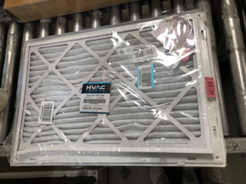 Photo 2 of 24" X 16" Return Air Filter Grille - Filter Included - Easy Plastic Tabs for Removable Face/Door - HVAC Vent Duct Cover - White [Outer Dimensions: 25.75w X 17.75h] 24 X 16