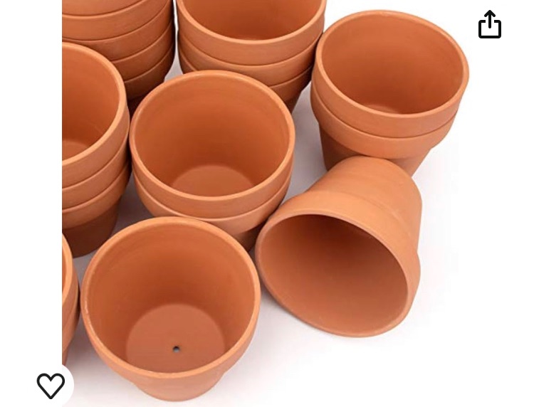 Photo 1 of [26 Pack] 4" Planter Nursery Pots Terracotta Pot Clay Pots Clay Ceramic Pottery Cactus Flower Pots Succulent Nursery Pots Garden Terra Cotta Pots with Drainage Hole (26)