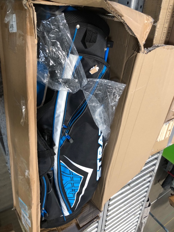 Photo 2 of **SEE NOTES**Strata Callaway Golf Bag Stand Carry Bag Black Blue Store Display
