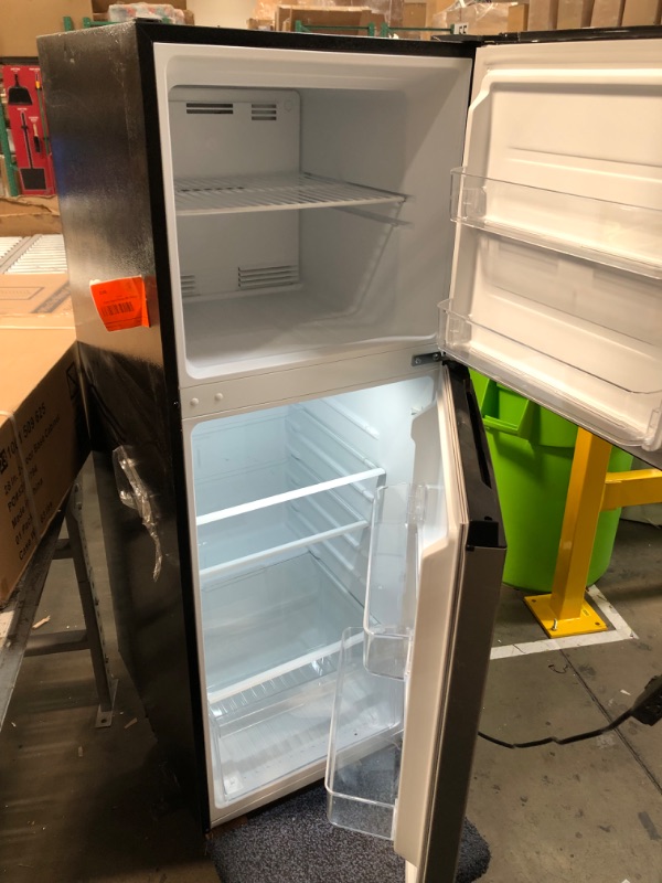 Photo 4 of 10.1 cu. ft. Top Freezer Refrigerator in Stainless Steel
