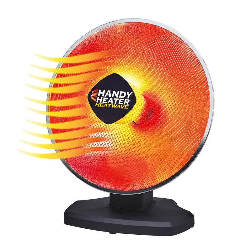 Photo 1 of HANDY HEATER 1200-Watt Oscillating Parabolic Heater, Black
