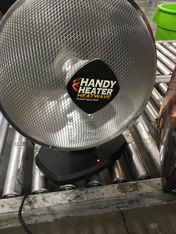 Photo 1 of HANDY HEATER 1200-Watt Oscillating Parabolic Heater, Black
