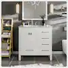 Photo 1 of allen + roth Crest Hill 36-in Light Gray Undermount Single Sink Bathroom Vanity with Carrara Natural Marble Top
