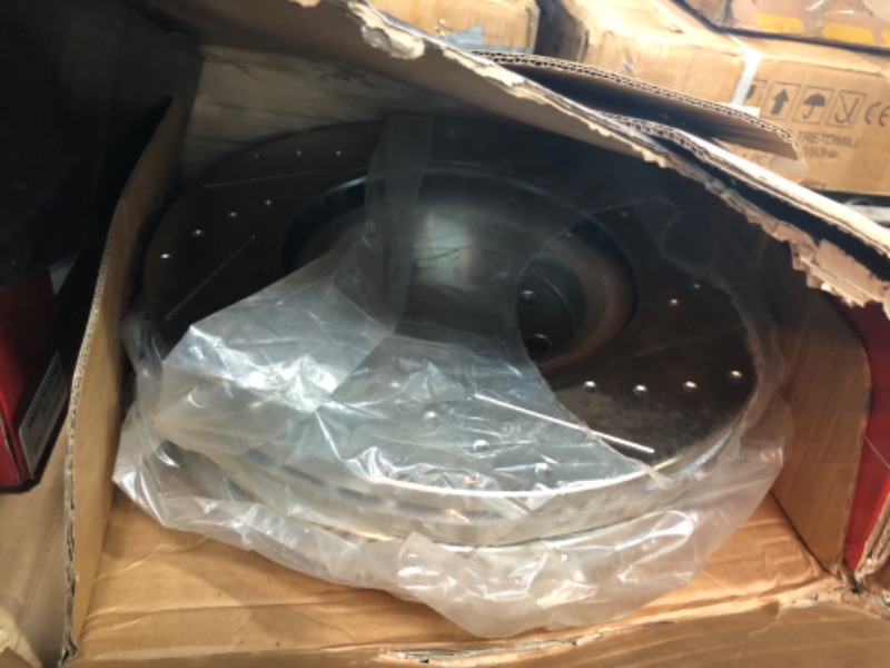 Photo 2 of A-Premium 13.78 inch (350mm) Front Drilled and Slotted Disc Brake Rotors + Ceramic Pads Kit Compatible with Select Mercedes-Benz Model - GL320, GL350, GL450, GL550, ML320, ML350, ML450, ML500, ML550