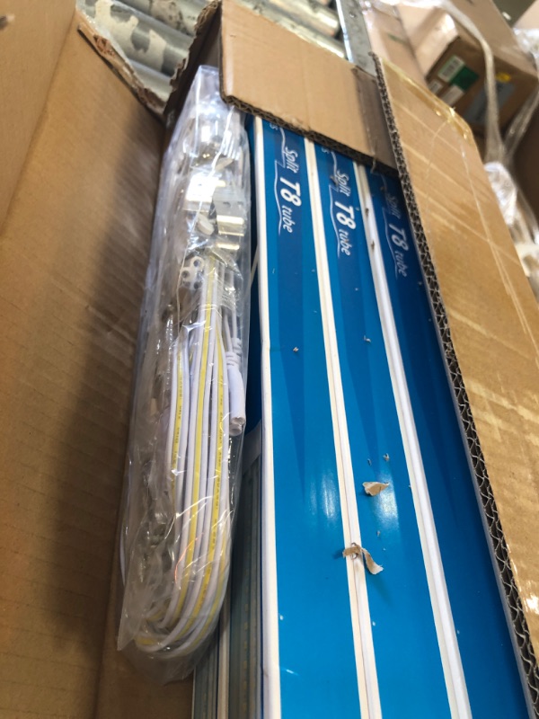 Photo 3 of 10Pack 8Ft LED Shop Light Fixture,90W 10000 Lumens 5000K Daylight White, Clear Cover,V Shape T8 Integrated 8 Foot Led Tube Light for Cooler,Garage,Warehouse 8FT-V-5000K-10