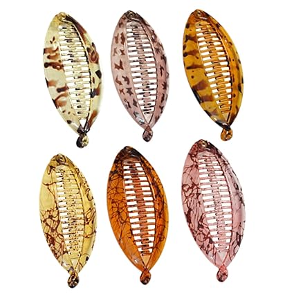 Photo 1 of 4pcs Banana Hair Clips for Thick Hair Ponytail Holder Clip Hair Barrettes for Women