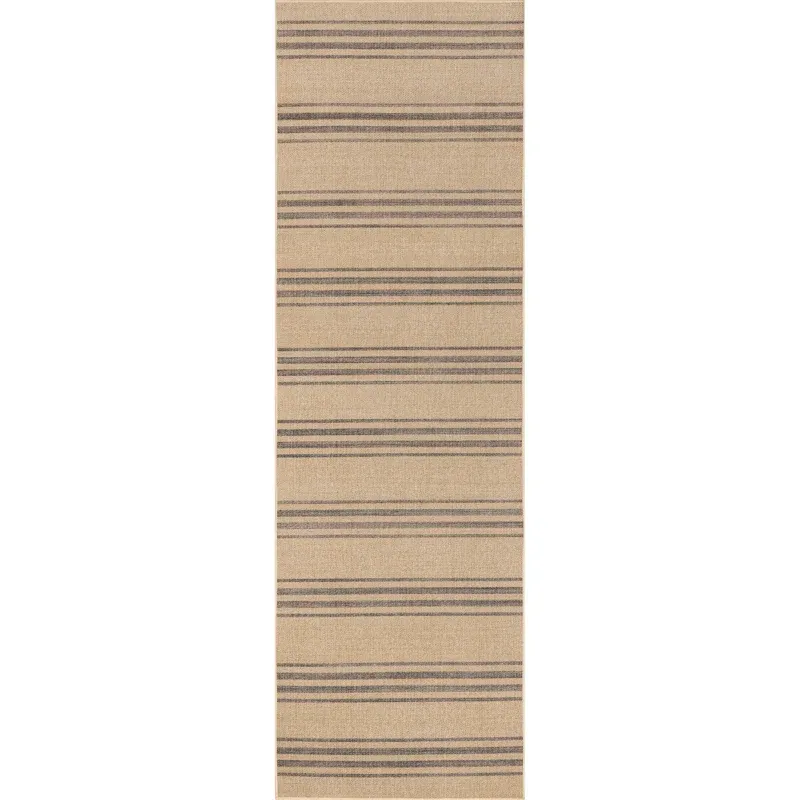 Photo 1 of (4x6) Lauren Liess x Rugs USA Lavina Striped Easy Jute Machine Washable Area Rug 4 x 6