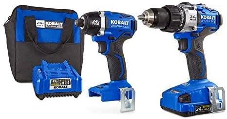 Photo 1 of Kobalt Next-Gen 2-Tool Brushless Power Tool Combo Kit with Soft Case (1-Battery Included and Charger Included)
