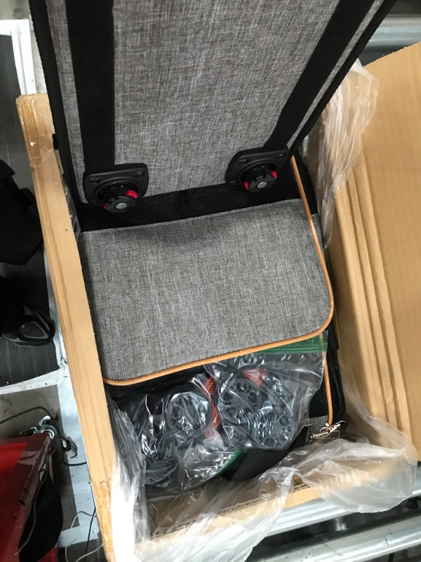 Photo 1 of VEVOR Airline Approved Dog Cat Carrier with Wheels, Soft Rolling Pet Travel Carrier on Wheels Hold up to 22 LBS with Telescope Handle and Upgraded Wheels Medium Carrier for under 22LBS