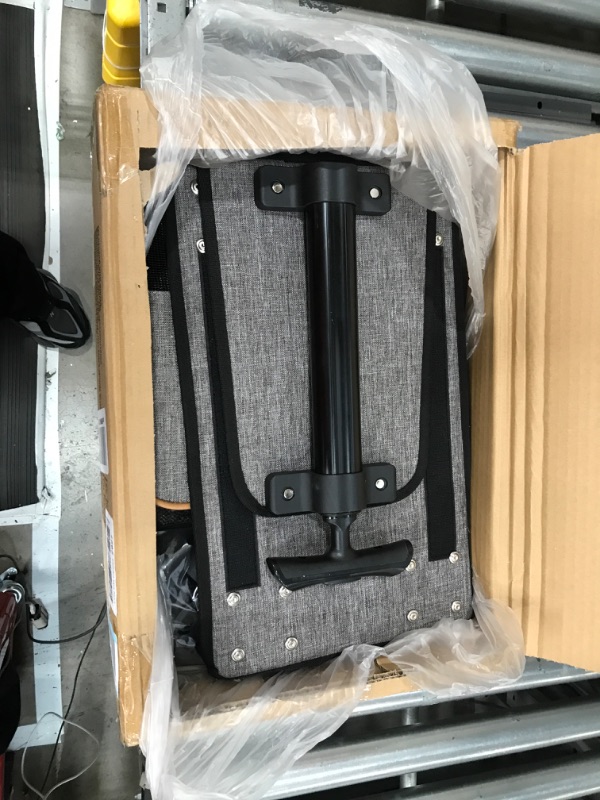 Photo 1 of VEVOR Airline Approved Dog Cat Carrier with Wheels, Soft Rolling Pet Travel Carrier on Wheels Hold up to 22 LBS with Telescope Handle and Upgraded Wheels Medium Carrier for under 22LBS