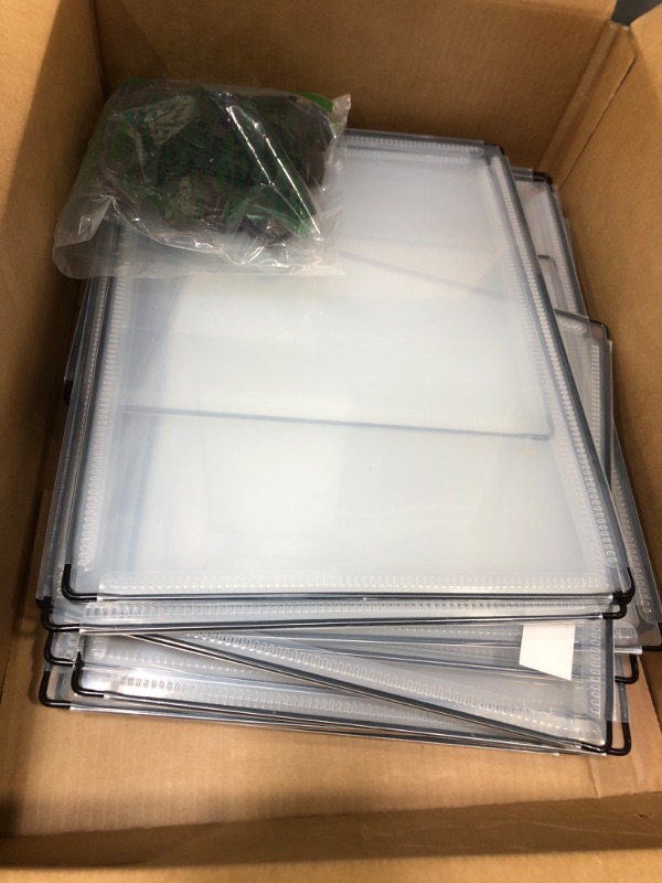 Photo 1 of 4 Pcs Transparent Plastic Panel, 11.8" x 15.7", for DIY Small Animal Playpen and Cube Storage Unit
