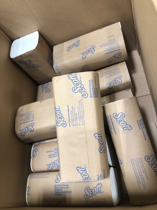Photo 1 of Scott Essential Multifold Paper Towels (01840) with Fast-Drying Absorbency Pockets, White, 250 Count (Pack of 16) 250 Count (Pack of 16) Paper Towels