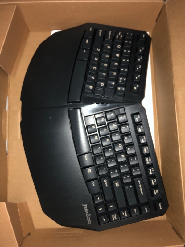 Photo 2 of (NON-REFUNDABLE) Perixx PERIDUO-813B US, Wireless Ergonomic Compact Keyboard & Vertical Mouse - Bundle with a 6-Button Ergonomic Vertical Mouse - Black - US English