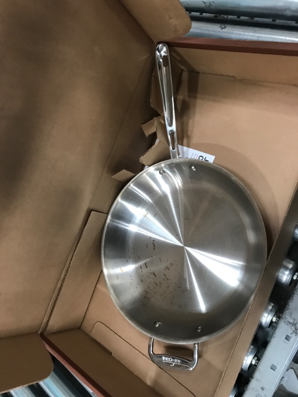 Photo 2 of **HAS STAINS**  All-Clad 6112 SS Copper Core 5-Ply Bonded Dishwasher Safe Fry Pan / Cookware, 12-Inch, Silver