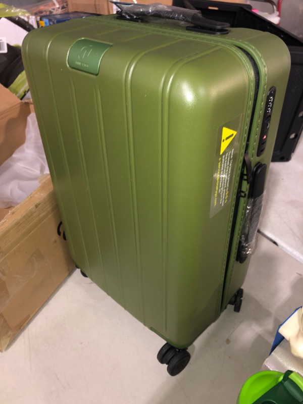 Photo 3 of (READ FULL POST) Carry on Luggage, Hardshell Spinner Suitcase for 3-5 Days Travel, Spinner Wheels, TSA Approved, 22 X 14 X 9 Airline Approved (Carry-on 20-Inch, Olive Green) Carry-on 20-Inch Olive Green