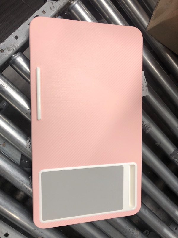 Photo 2 of LapGear Home Office Lap Desk with Device Ledge, Mouse Pad, and Phone Holder - Pink - Fits up to 15.6 Inch Laptops - Style No. 91584 Blush Pink