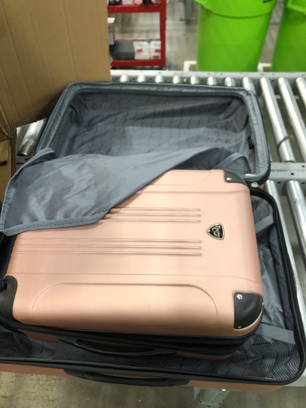 Photo 3 of **only the two cases** Travelers Club Midtown Hardside 4-Piece Luggage Travel Set, Rose Gold 4-Piece Set Rose Gold