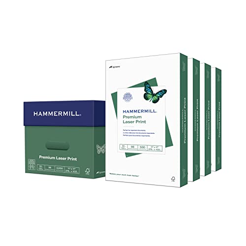 Photo 3 of Hammermill Paper Laser Print Paper 32lb 11 X 17 Ledger 98 Bright 2000 Sheets / 4 Ream Case (104653C) Made in the USA
