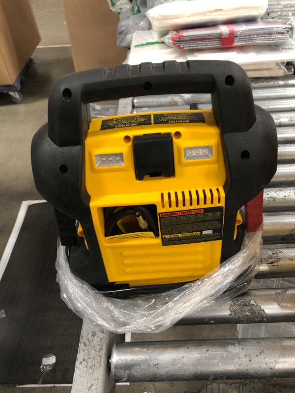 Photo 3 of DEWALT DXAEJ14-Type2 Digital Portable Power Station Jump Starter - 1600 Peak Amps with 120 PSI Compressor, AC Charging Cube, 15W USB-A and 25W USB-C Power for Electronic Devices 1600 Amps