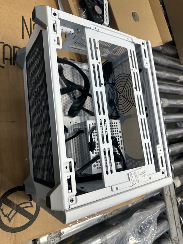 Photo 4 of **SEE NOTES**Cooler Master NR200P V2 White Mini-ITX 18L PC Case, Top-Mount 240mm|280mm Liquid Cooler, 356mm Vertical Mounting 3.5-Slot GPU, Tempered |Vented Panel, USB 3.2 Gen 2x2 Type C (NR200PV2-WCNN-S00)