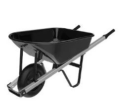 Photo 1 of **SEE NOTES** Project Source 5.5-cu ft 1 Wheel Steel Wheelbarrow