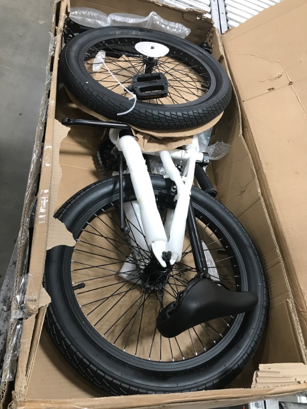 Photo 5 of ***DAMAGED - MISSING PARTS - SEE COMMENTS***
20 Inch Freestyle Youth BMX Bicycle Big Kids Teenager Bike for Kids, 4 Peg, White/Black