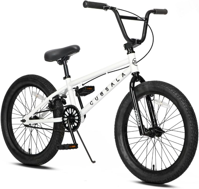 Photo 1 of ***DAMAGED - MISSING PARTS - SEE COMMENTS***
20 Inch Freestyle Youth BMX Bicycle Big Kids Teenager Bike for Kids, 4 Peg, White/Black