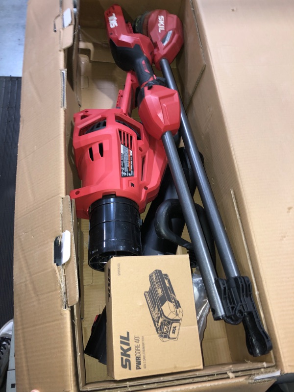 Photo 2 of (NON-REFUNDABLE) SKIL CB7478C-11 PWR CORE 40 Brushless 40V 14%22 String Trimmer and Leaf Blower Combo Kit with 2.5Ah Battery and Charger & SNR0001 Round Nozzle for Blower BL4713-10/BL4713C-11 String+ SAW,SNR0001 40V TwistLoad String Trimmer Kit w/Blower