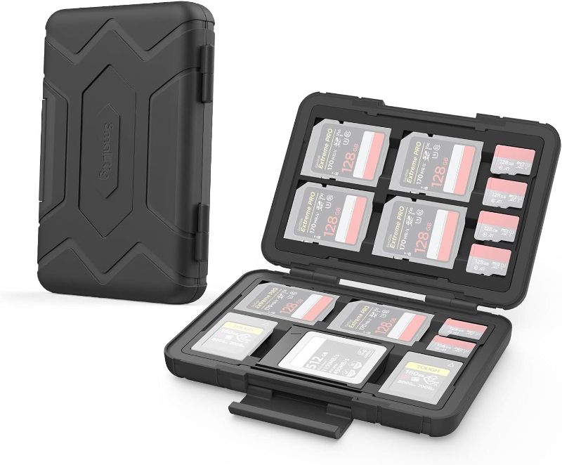 Photo 1 of SmallRig SD Card Holder Memory Card Holder Case 15 Slots, Water-Resistant for SD Card, Micro SD Card, CFexpress Type A Card, CFexpress Type B Card, XQD Card