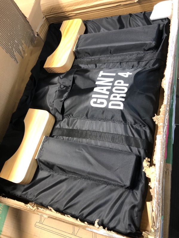 Photo 1 of Play Platoon Giant Wooden 4 in a Row Game - Drop Four Connect Board Game Outdoor Game with Coins, Case and Rules Natural Wood