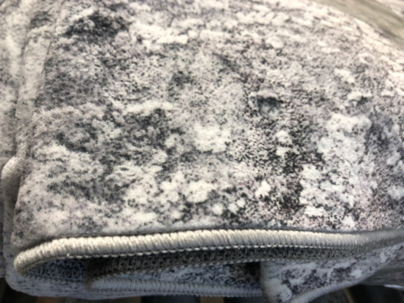 Photo 1 of Washable 9X12 Rug Abstract - Living Room Bedroom Large Area Rug Indoor Farmhouse Stain Resistant Carpet Non-Slip Machine Washable Distressed Soft Room Decor 9X12 Grey Grey 9X12